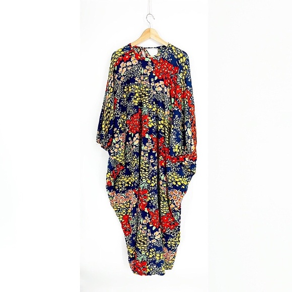 Vintage Dresses & Skirts - VINTAGE handmade floral mumu dress batwing costume